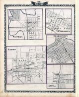 Watseka, Mt.Sterling, Paris, Beardstown, Arcola, Illinois State Atlas 1876